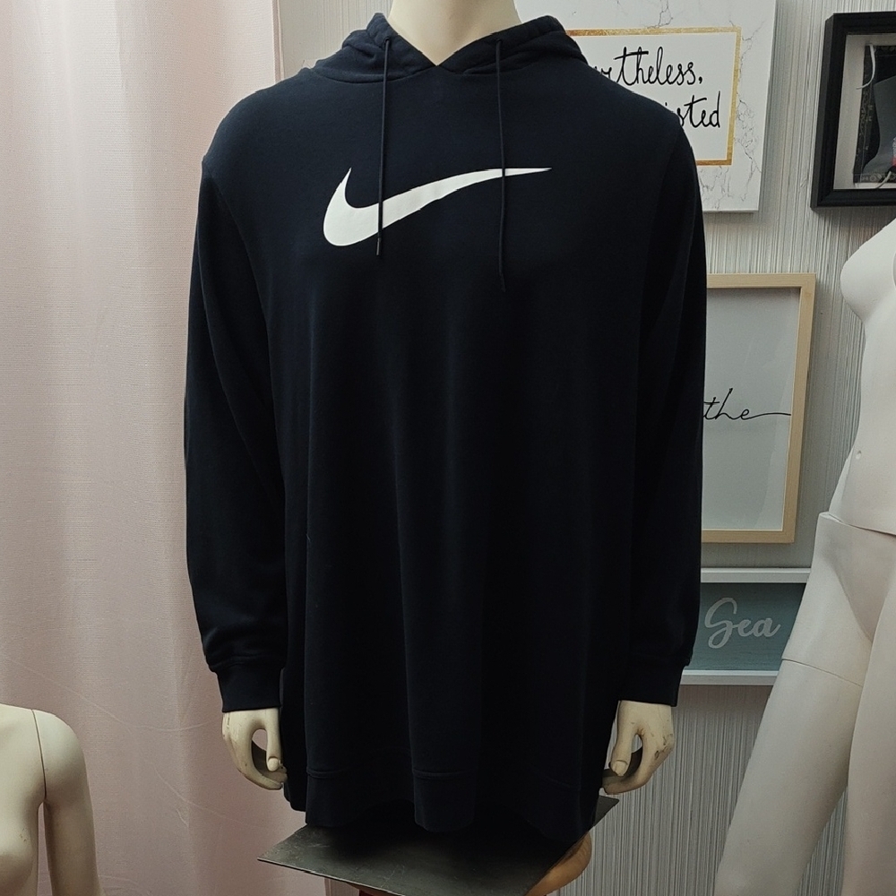 Nike Men's Dark Hoodie with White Logo